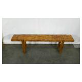 Rustic bench, 9 x 52 x 15