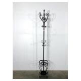 Metalworks hall tree with umbrella stand, 72"