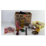 Group of candles, includes candlesticks, tea