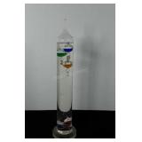 Galileo glass thermometer, 14.5"