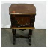 Smoking stand, copper lined, wear as shown,