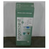 Organize-It white storage 4 tier shelving unit,
