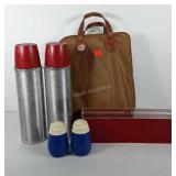 Thermos vacuum ware, includes bag, two thermoses,