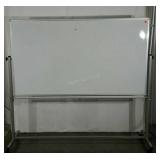 White board, two sided, on casters, 71" x 40",