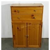 Two piece dresser and cabinet, pine, seller code