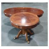 2pc Table Set, Coffee 48" oval Table with inlay