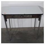 Vintage era Kitchen Table, enamel top, chrome