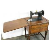 Sewing table,  and White Sewing Machine,