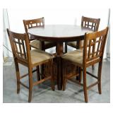 Round table, 42" diameter, 4 chairs, 25" to seat,