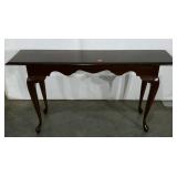 Queen Anne style sofa table, 14 x 54 x 28, seller