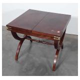 Side Table, top boards flip open to use as a