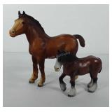 Two toy horses, includes Bryer horse and 2000