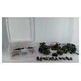 Military vehicle toys and action figures,