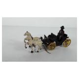 Cast iron horse carriage, 10"
