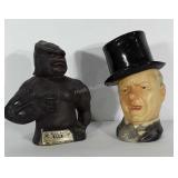 Collectible decanters. King Kong is Jim Beam and