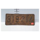 License Plate, 1926 Penna 319-214