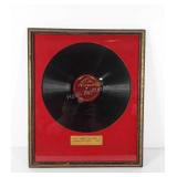 Framed record "Carry Me Back to Old Virginny"