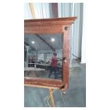 Wall Mirror with Coat Pegs, 34x24" high. Note one