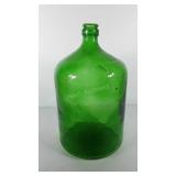 Green glass jug, 19"