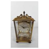 Brass Schantz clock, made in Germany, includes key