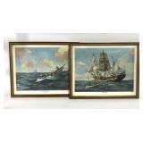 Two Percy Dalton prints, "Nantucket Sleighride"