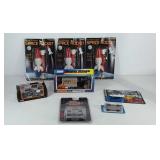 Toys, water powered space rockets, die cast cars,