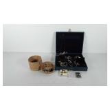 Avon jewelry box with wrist watchlist bracelets,