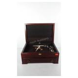 Eureka flatware chest, includes some forks, wine