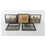 Equestrian picture, foxhunters and horses, each