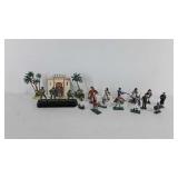 Group of metal toy soldiers