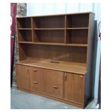 Modern Teak Credenza Unit with open front shelf