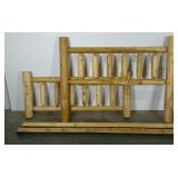 Full size head and foot board with side rails,