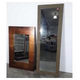 Two Home Furnishings Mirrors, 24x68, 32x48",