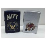 2 Zippo lighters Navy and bowling