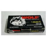 Wolf 7, 62x54 R, 20 cartridges