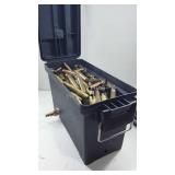 Tote of empty brass
