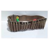 Older adjustable ammo belt with 23 rounds of 7 mm