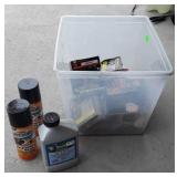 Hardware lot, nails, tree spray