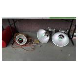 Three Light Fixtures and Electric cords included