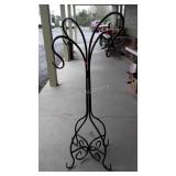 Ironworks plant hanger stand, holds four baskets