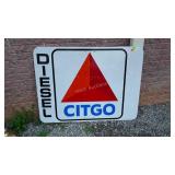 Advertising,  Citgo Diesel metal sign, 48x36