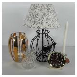 Home decor, includes vases, candlestick holder