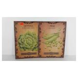 Two metal seed advertising signed, each measures