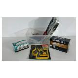 Group of household accessories,  includes bulbs,