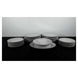 Dinnerware, fine China platinum rose, includes