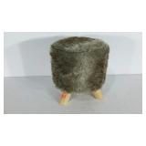 Furry stool, 14" tall, 12" diameter