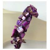 Purple seed bracelet 8-10in