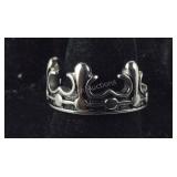 Size 7 crown ring stainless steel