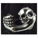Size 12 stainless steel skull ring