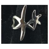Size 7 stainless steel ring starfish